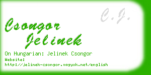 csongor jelinek business card